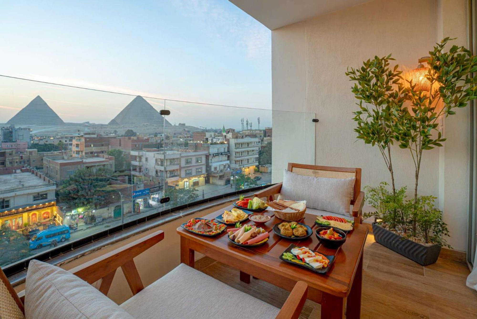 Galaxy Pyramids View Inn Kafret el-Gabal Exterior foto