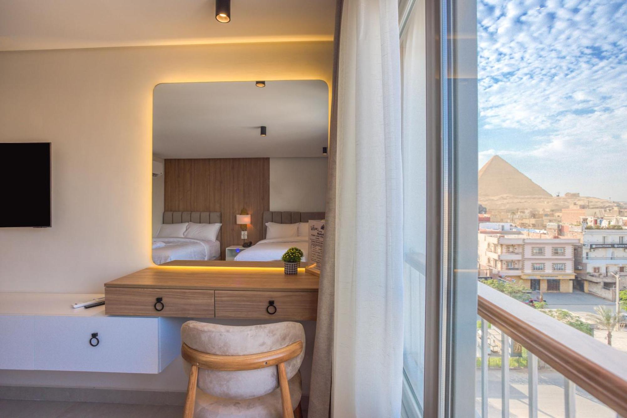 Galaxy Pyramids View Inn Kafret el-Gabal Exterior foto